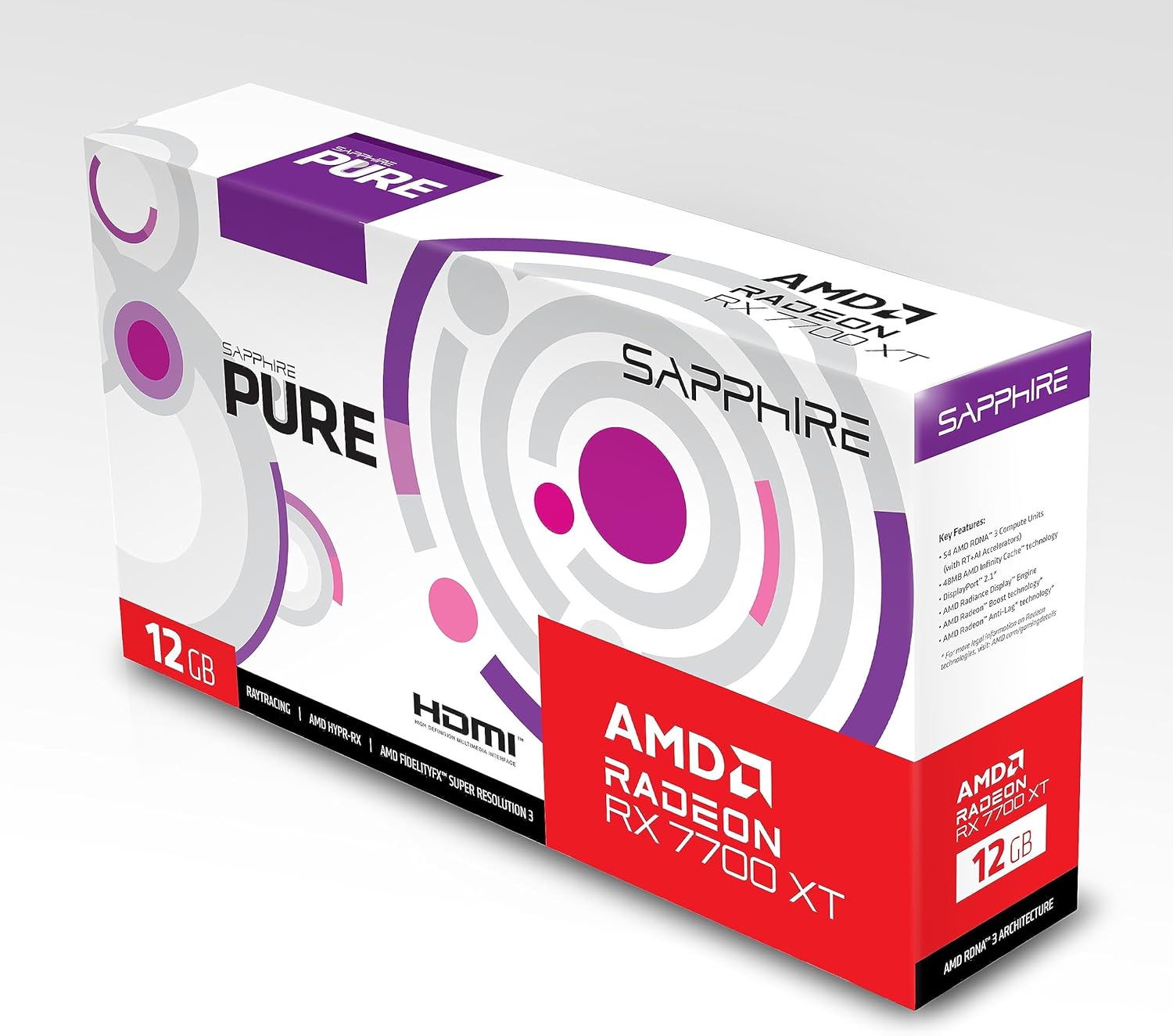 Sapphire PURE AMD Radeon RX 7700 XT 12GB Sapphire PURE AMD Radeon RX 7700 XT 12GB